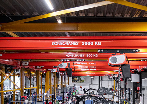 Konecranes KBK workstation lifting system