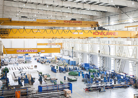 Konecranes overhead cranes in factory