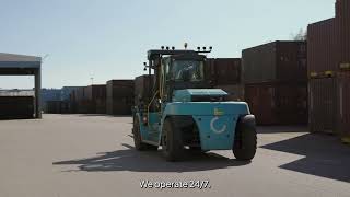 Electric forklift in automotive operations