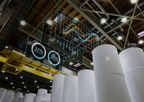 Data visualizations in a factory